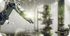 Pagina Principal1 2 Braço robótico em ambiente tecnológico.