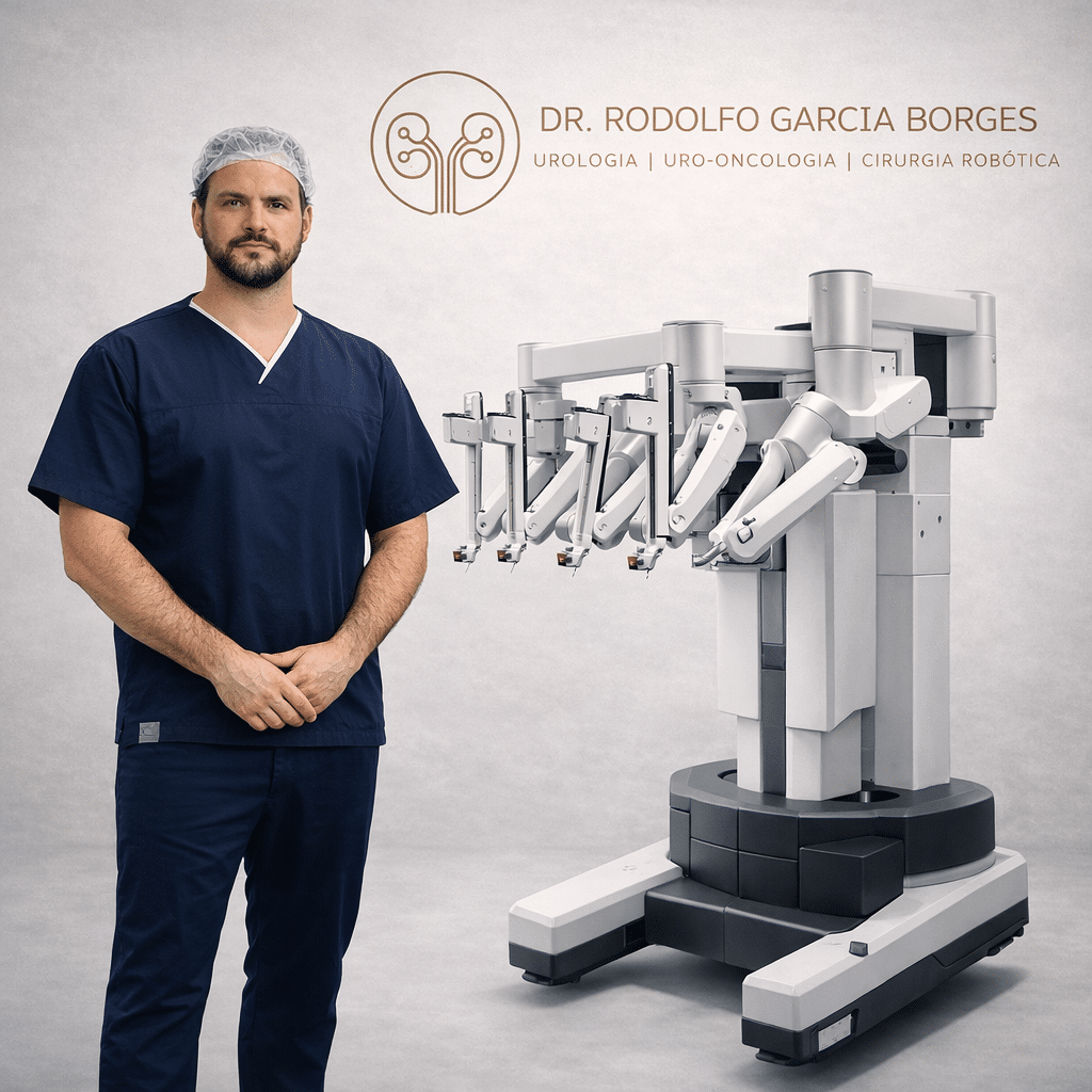 urologista especialista em cirurgia robótica falando sobre sintomas do câncer de próstata