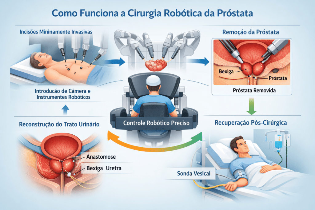 cirurgia robótica no câncer de próstata