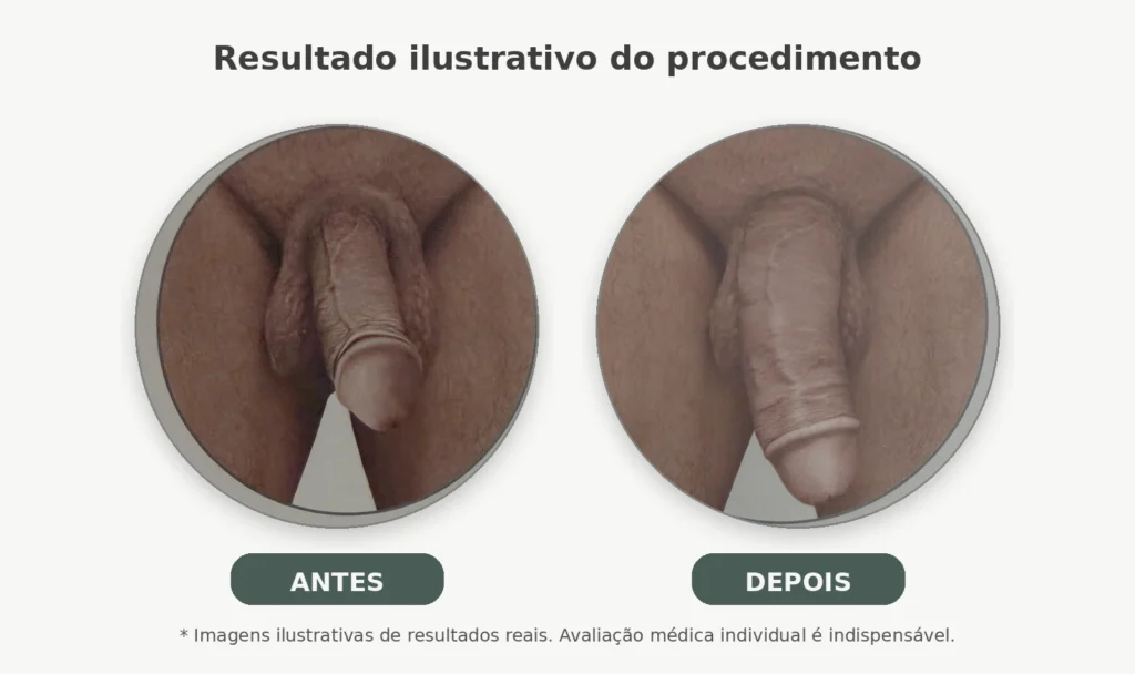 antes e depois preenchimento peniano